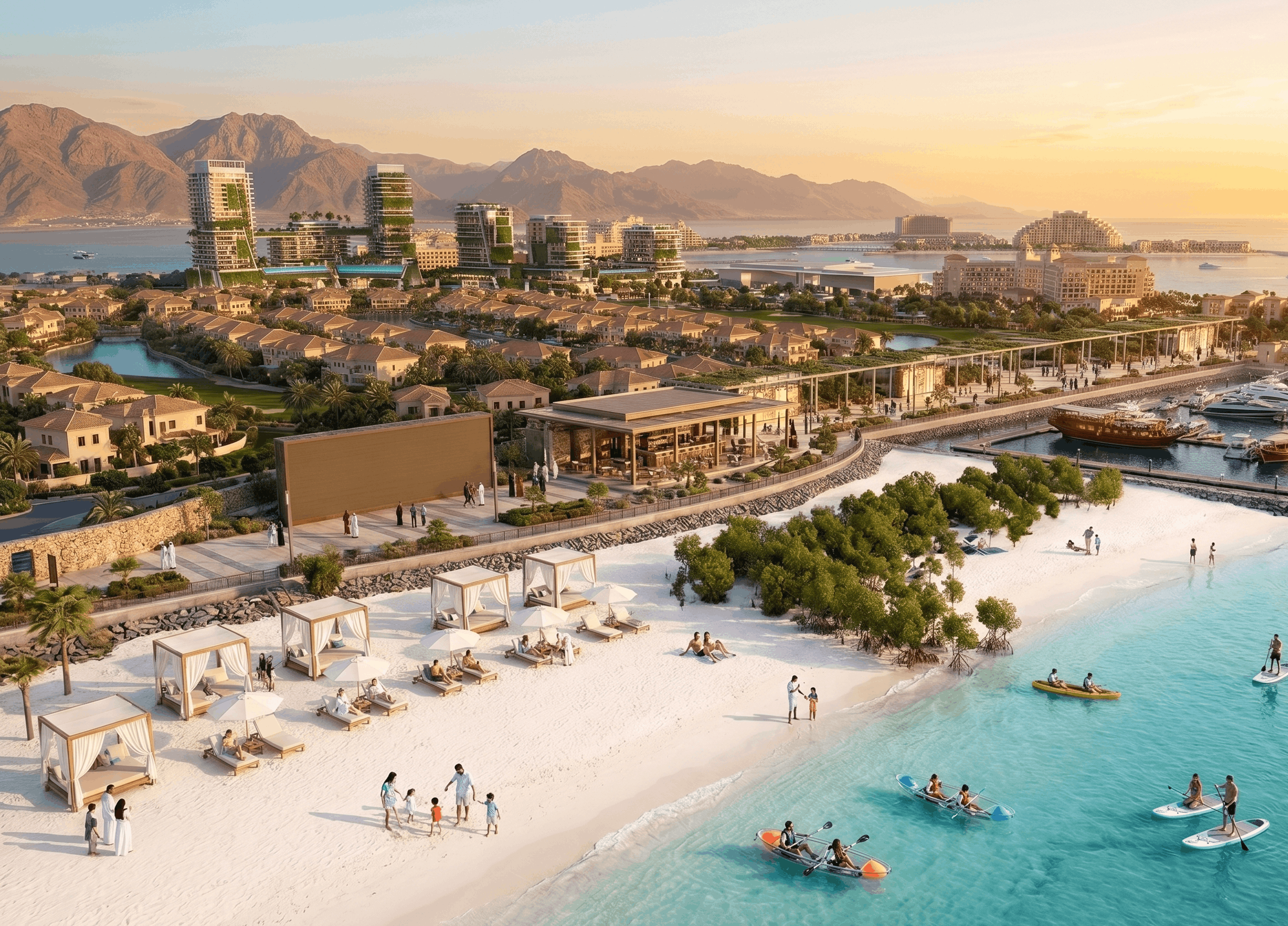 Winter sun beach day Ras Al Khaimah