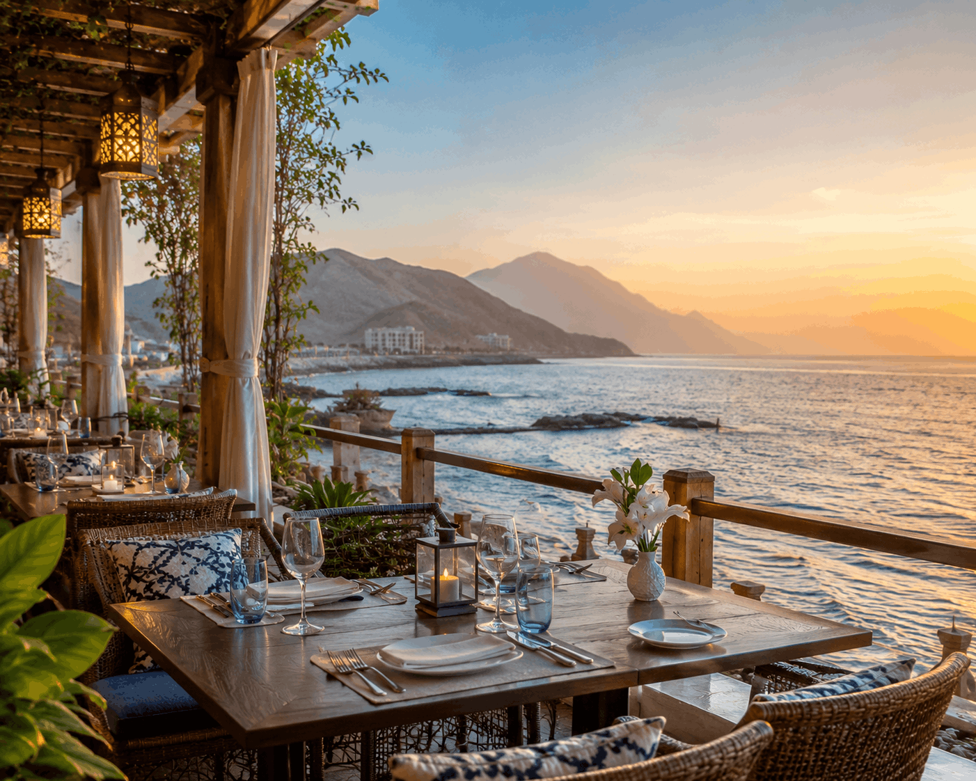 Sea-view romantic restaurant Ras Al Khaimah