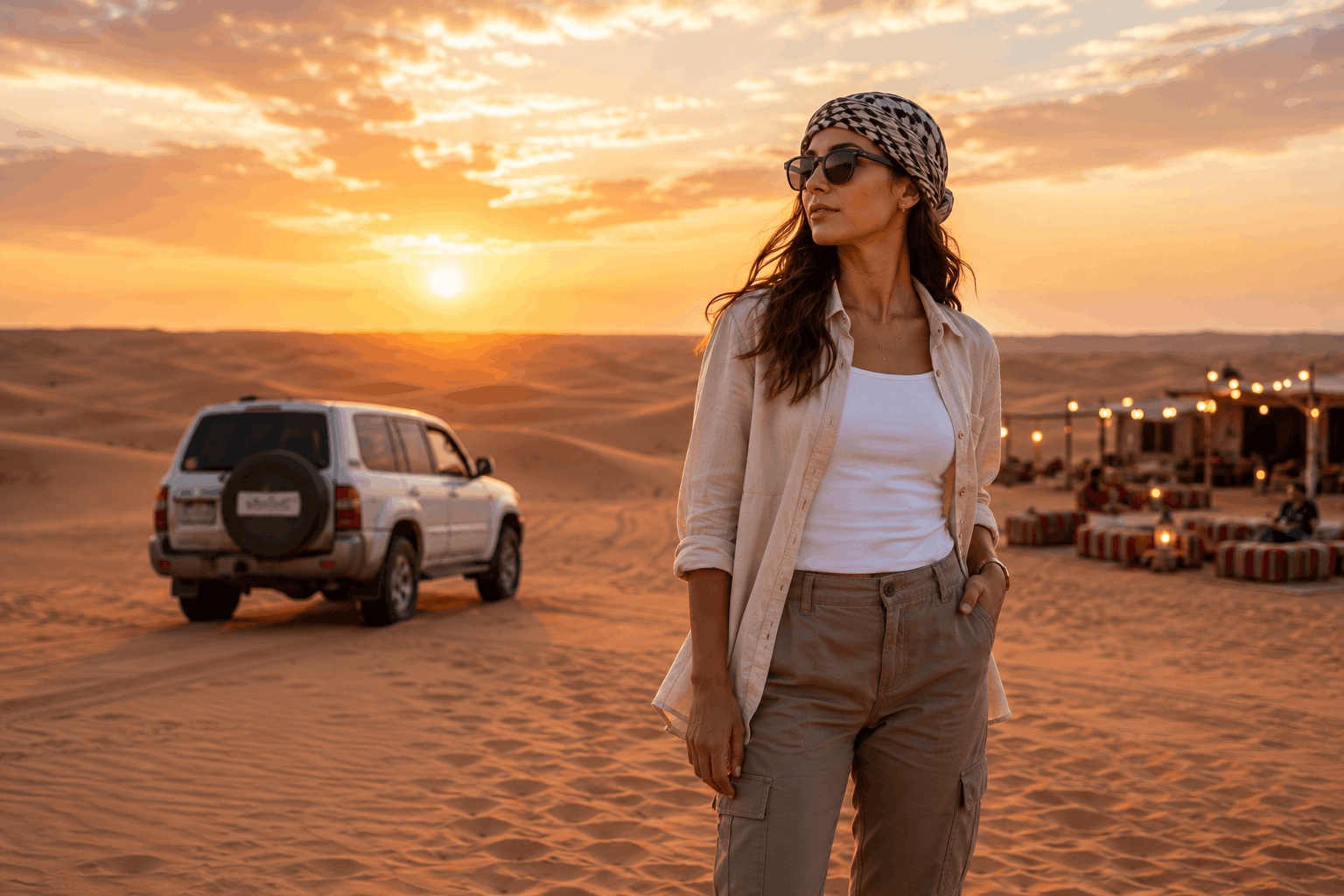 Desert safari sunset Ras Al Khaimah