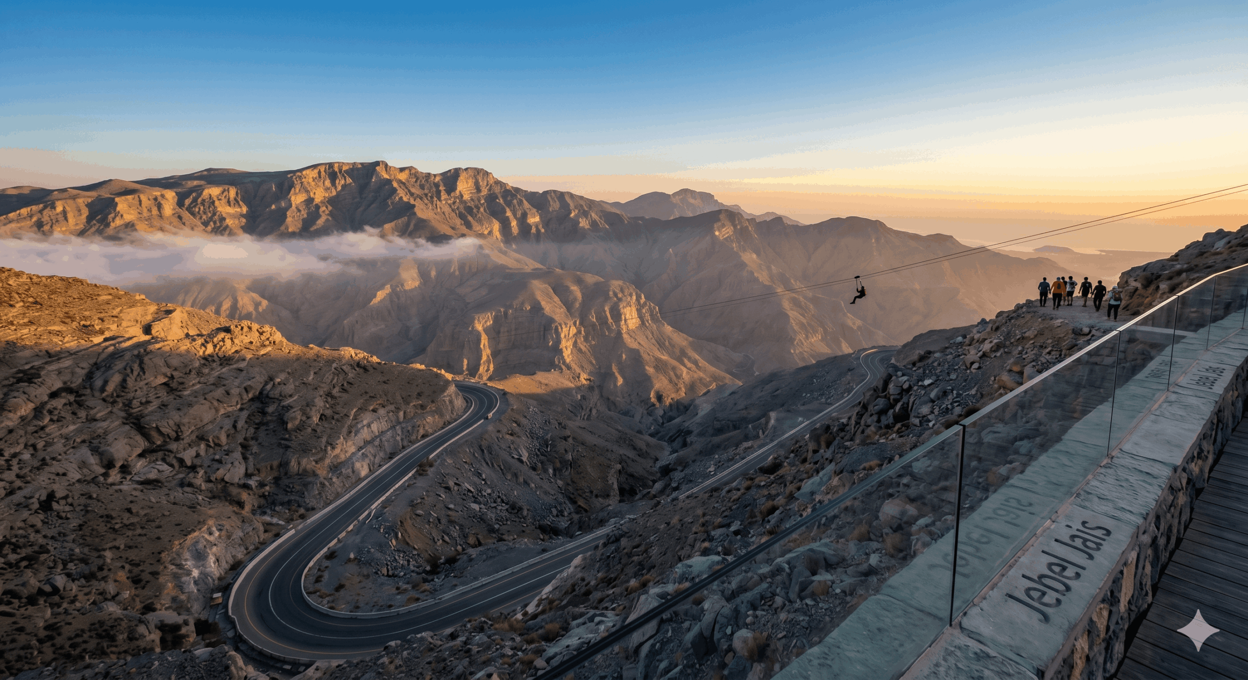 Couples Jebel Jais drive
