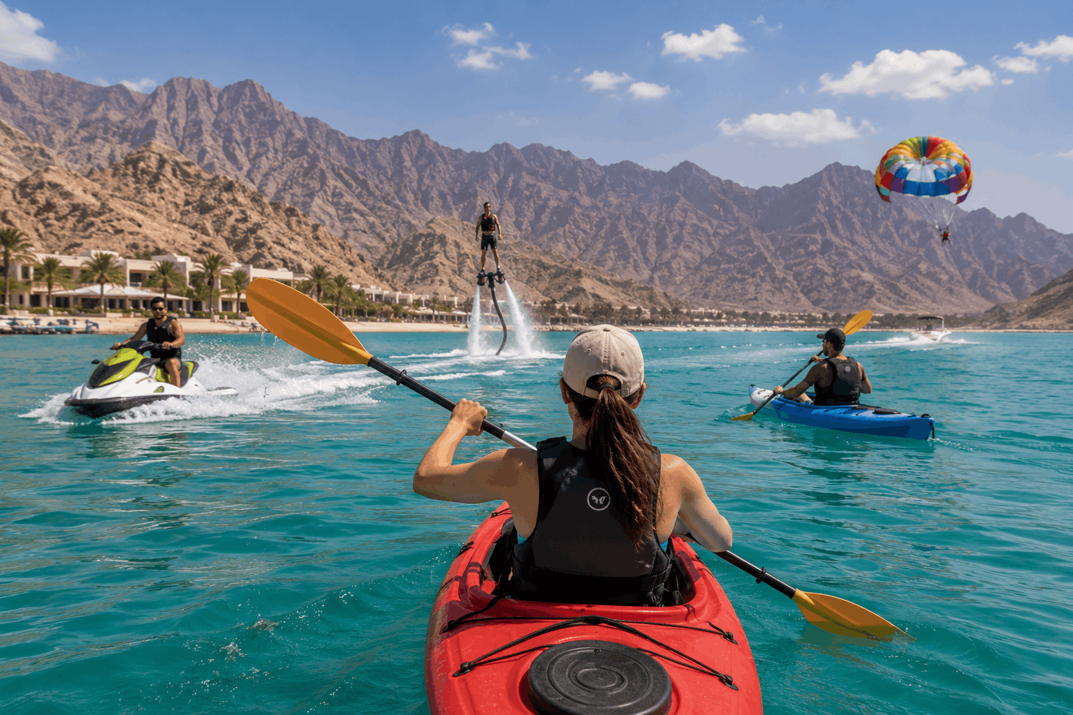 Kayaking and water activities for families
