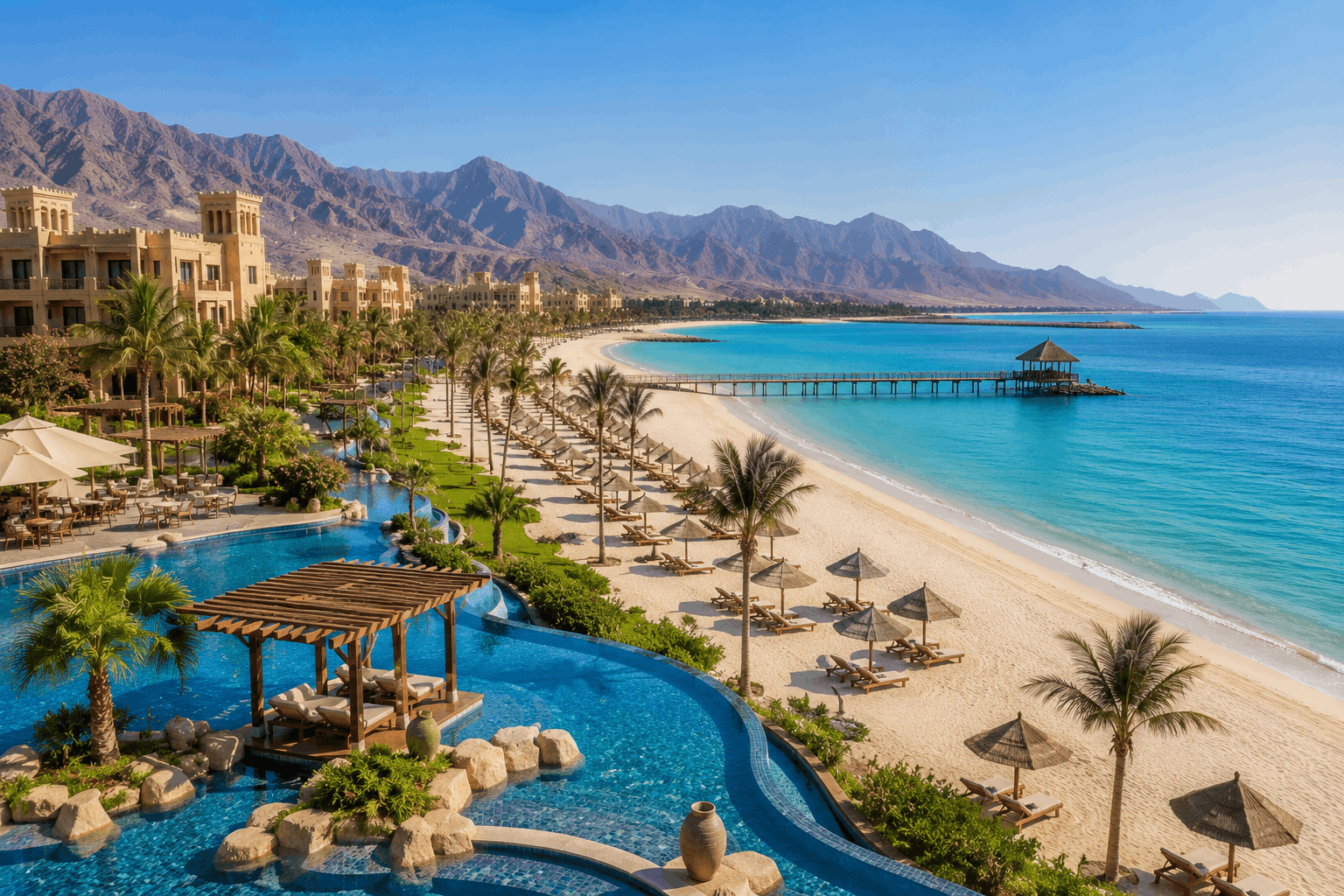Resort beach in Ras Al Khaimah