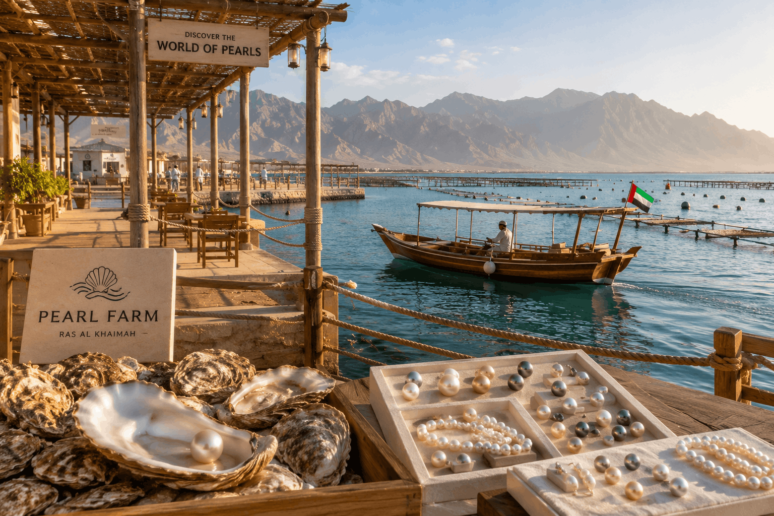 Family at Suwaidi Pearl Farm
